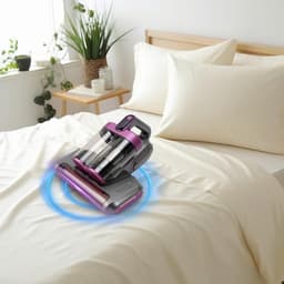 Draadloze Matrasstofzuiger met UV-C en Ultrasoon Geluid voor Een Grondige Reiniging van Bed en Meubels — thumbnail 5
