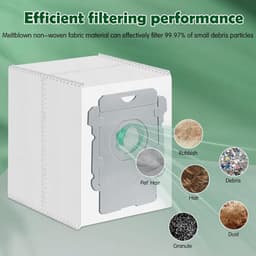 12 Stuks Stofzakken voor iRobot Roomba i7 i7+, i8, i8+, i3, i3+, i4, i4+, i6, i6+, s9, s9+ Plus 10 Max 105 705 Vac Clean Base afzuigstation, i/s/j Combo Essential Serie Stofzuigerrobot Stofzuigerzak — thumbnail 3