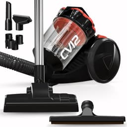 TurboTronic CV12 Stofzuiger zonder zak - Compact Design - Hoge Zuigkracht - Rood — thumbnail 1