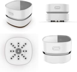 Mini Draadloze Stofzuiger voor Bureau - USB Oplaadbare Handheld Stofveger met 360° Draaibaarheid — thumbnail 3