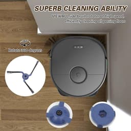 19-delige vervangingsset voor Eufy X10 Pro Omni robotstofzuiger, hoofdborstel, 4 dweilpads, 4 zijborstels, 2 HEPA-filters, 6 stofzakken, reinigingstool — thumbnail 5