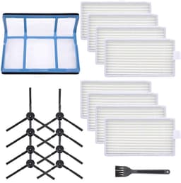Vervangende onderdelen set - geschikt voor ilife V5 - V5s - V3 - V3s - V5pro - V50 - V55 - X5 - Vervangingsfilterset - robotstofzuigeraccessoires - Inclusief twee filters, een zijborstel en een reinigingsborstel - 18 stuks — thumbnail 1