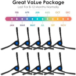 (10 Stuks) X2 Omni Zijborstels Vervangende Onderdelen Compatibel Met ECOVACS DEEBOT X2 Omni / X2 Pro / X2, Robotachtige Vacuümvervangende Zijborstel Accessoire Kit — thumbnail 4