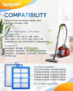 HEPA 13 filters voor stofzuigers - 3-pack - geschikt voor verschillende modellen - hoge filtercapaciteit — thumbnail 5