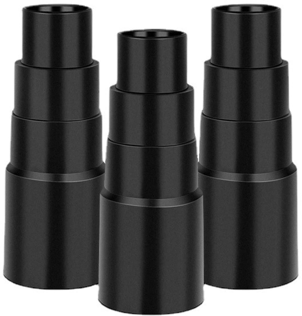 3 stuks Stofzuigeradapters geschikt voor stofzuigerslang - Stofzuigeronderdelen - slangverloopstuk, Geschikt voor Bosch, Makita, Kärcher en de meeste merken - slangadapter voor stofzuiger - 4 lagen - 25 mm tot 42 mm - zwar — afbeelding 1