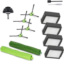 Geschikt voor Vervangende onderdelen Accessoires voor iRobot Roomba J7 i7 i6 i3 i4 i2 i5 i8 i1+/Plus e5 e6 I E J Serie Stofzuiger, 1 set rubberen rolborstels, 4 filters, 4 stuks eidingborstel — thumbnail 1