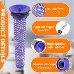 Filter - 4 Stuks - Pre- & Post Filter Geschikt - Accessoires Vervanging - Blokkeer Effectief Fijne Deeltjes En Zwevend Stof - Geschikt Voor Dyson V7, V8 96747801 Accessoires Vervanging Dc58, Dc59, Dc61, Dc74 — thumbnail 5