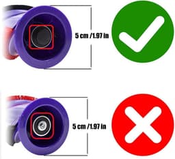 Cuhostki - Borstelwals Voor Dyson V8 - 1 Stuks - Vervangingsrolborstel - Paars - Compatibel Met V10/Total Clean - Direct Drive Schoonmaakborstel — thumbnail 5