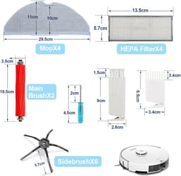 Accessoires Set voor Roborock S7 / S7 MaxV / S7 MaxV Plus / S7 MaxV Ultra - Vervangbare Robot Stofzuiger Onderdelen — thumbnail 3