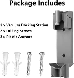 Wandhouder geschikt voor Dyson stofzuiger V7 V8 accessoires - Stofzuiger Standaard - Ophangsysteem - Muurbeugel - Accessoirehouder - Muurhouder - Muur bevestiging - Docking station - Inclusief Montage Materialen — thumbnail 5