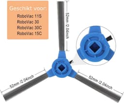 15x Borstel & Filter set geschikt voor Eufy Robovac 11s 15C 30C 35C & Robovac - borstel - Filter — thumbnail 3