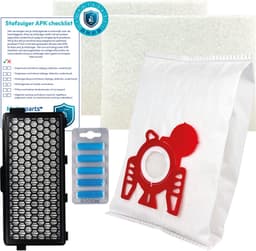 Multaparts® stofzuiger-APK set geschikt voor Miele Compact C1, Compact C2, S4, S6 serie | Complete onderhoudsset met stofzuigerzakken type FJM (10 x), motorfilter (2 x), HEPA filter, geursticks (5 x) APK-checklist & APK-sticker — thumbnail 1