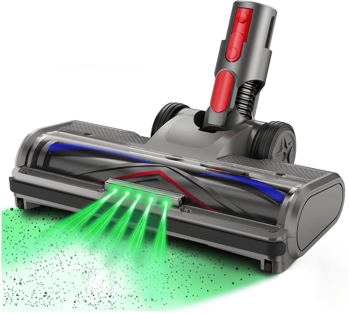 Stofzuigermond - Geschikt voor Dyson steelstofzuiger - Dyson V7,V 8,V10,V11,V15,SLIM - Led - Universele Stofzuigermond - Wasbare borstel - Zwart — afbeelding 1