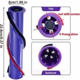 1 x Dyson V8 rolborstel-hoogwaardige vervangende borstel voor Dyson V8 Absolute/Animal/Total-duurzaam en geluidsarm-compatibel met 967485-01 — thumbnail 3
