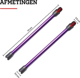 Stang Geschikt Voor Dyson V15, V11, V10, V8, V7 Series - Zuigbuis - Stofzuigerstang - Stofzuigerbuis - Stofzuiger - Stofzuigeronderdelen - Stofzuigeraccessoires - Paars — thumbnail 4