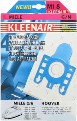Kleenair Microvezel stofzuigerzakken - Langdurig zuigvermogen - 5-lagen systeem - 4 zakken + 1 filter — thumbnail 1