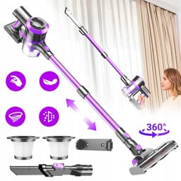 Steelstofzuiger Draadloos - Stofzuiger Kruimeldief - 400W - 30kPa Zuigkracht - 2 Standen - LED Display & Verlichting - 99,99% Filtratie - 1,2L Stofbak - Zonder Zak - Voor Vloer & Tapijt & Huisdier — thumbnail 5