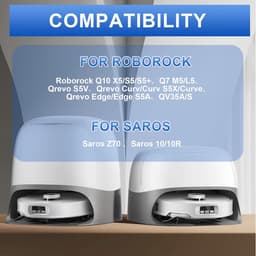 Dailygoods- Zijborstels 6 Stuks - Robotstofzuiger Accessoires - Geschikt voor Roborock Q10S5/Q7M5/Q7L5 - FlexiArm Arc Anti-Tangle Design - Optimale Vloerbedekking - Hoogwaardige Reserveonderdelen - Robotborstel — thumbnail 5