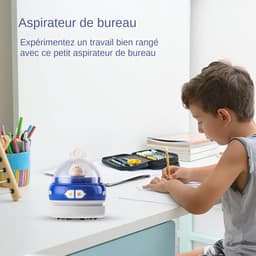Desktop Stofzuiger - Kruimeldief Bureau - Bureau Reinigen - USB Oplaadbaar - 11.9x9.1x9.1 cm - Paars — thumbnail 2