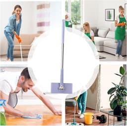Mini Dweil - Opvouwbare Reiniger - Bureau Schoonmaken - 360 Graden Draaiend - 71x93x115 cm - Paars — thumbnail 5