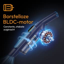 BOLLIT Kruimeldief 250W - Kruimelzuiger Snoerloos - Krachtige Handstofzuiger 22Kpa - Draadloos - Autostofzuiger – incl. Oplaadstation — thumbnail 5