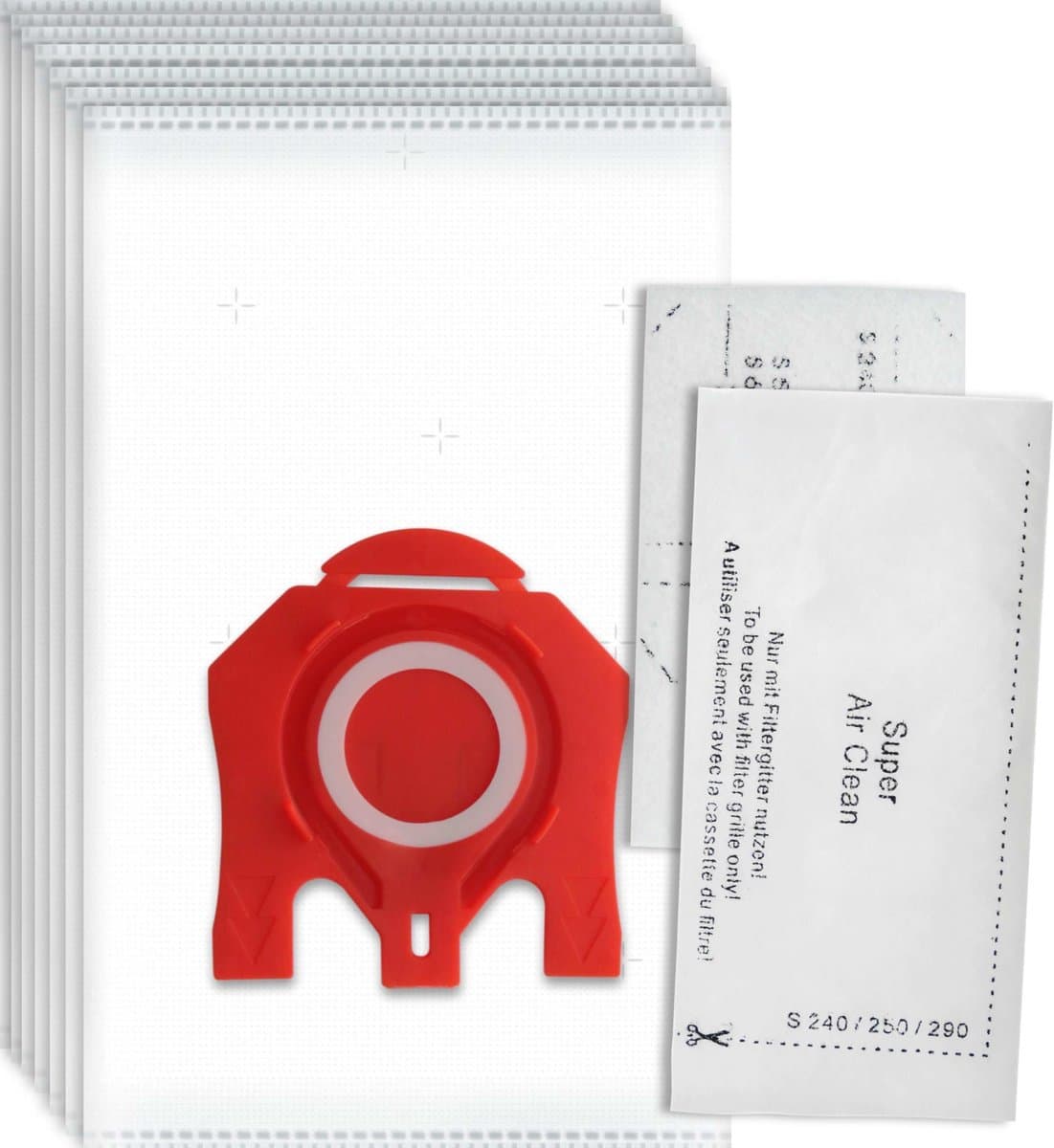 10x Dparts PRO stofzakken geschikt voor Miele FJM - met 2 filters - stofzuigerzakken HyClean 3D Efficiency FJM - HyClean Pure FJM - Compact C1, C2 en Complete C1 stofzuiger series - stofzuigzak MI30 — afbeelding 1