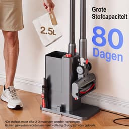 Lubluelu X1000 Draagbare staafstofzuiger Steelstofzuiger met stofopvangstation van 2,5L – 60Kpa Automatisch ledigingsstation - 50 Min Gebruikstijd - Anti-klit Borstel - met Stofzak HEPA - filter - LED-koplampen — thumbnail 5
