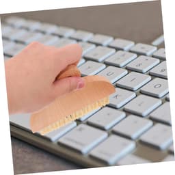 Bezem en Stoffer Set - Veegborstel en Blik - Bureau Schoonmaken - Draagbaar Ontwerp - 14.5 cm - Wit — thumbnail 2