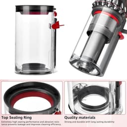 PromoHome Stofreservoir vervanging voor Dyson V10 SV12 SV13 SV27 – Transparant stofbakje — thumbnail 2
