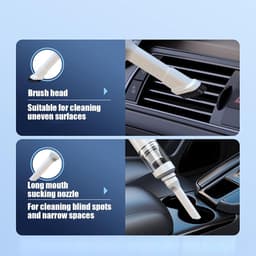Handstofzuiger - Draagbare Stofzuiger - Auto Interieur Reinigen - Krachtige Zuigkracht - 29.5x10x7 cm - Wit — thumbnail 2