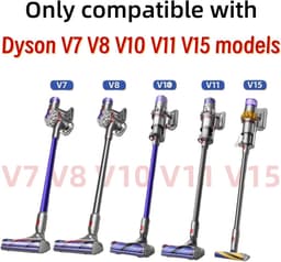 Flexibele Knikadapter - voor Steelstofzuigers - Onderste Bocht Adapter Compatibel - Geschikt voor Dyson V7 V8 V10 V11 V15 - 180 Graden Roterende Verloopkop - voor Meubelreiniging - tot 1 Meter Diepte - Grijs Rood — thumbnail 4