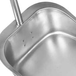 Stoffer en Blik - Veegblik Vuilnisschep - Efficiënt Schoonmaken - Brede Rand - 81 cm - Zilver — thumbnail 5