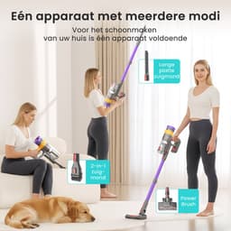 Lefant V1 Draadloze steelstofzuiger - 300W - Handstofzuiger - 3 opzetstukken - 40000 Pa zuigkracht - 3 zuigstanden - zakloos - op accu — thumbnail 4