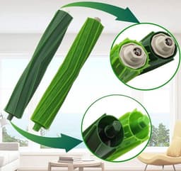 4-delige vervangende rolborstelset voor Geschikt voor e/i/j serie, borstelaccessoires voor Geschikt voor i7 j7 E7 robotstofzuigers, 8 rubberen borstelkoppen. — thumbnail 3