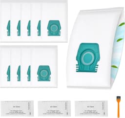Geschikt voor Miele TU Vacuum Cleaner Dust Bag Kit S1/L1 Replacement Supplies, includes 10 non-woven dust bags + 3 sets of filter bags + 1 brush. — thumbnail 1