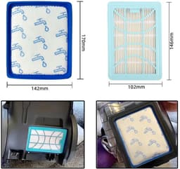 4-delige filterset voor Philips PowerPro Expert 7000-serie FC9747/9741 - Model: FC8003/01 - Philips stofzuigeraccessoires - Filterset - 4-delige set — thumbnail 5