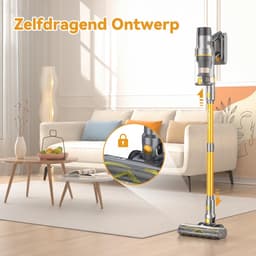 Steelstofzuiger - Draadloze Stofzuiger - Huis Reinigen - Automatische Zuigkracht - 75 Min Werktijd - Goud — thumbnail 5