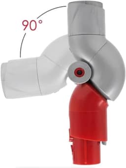 Hoek opzetstuk geschikt voor Dyson V10 Slim V12 Detect Slim Digital Slim - Hoekstuk Adapter 90 graden tool hulpmiddel - Flexibele Knikadapter - Onderste Bocht Adapter Compatibel - Voor Meubelreiniging - Grijs — thumbnail 5