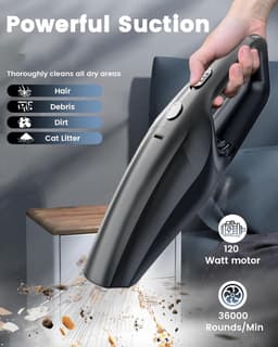 Krachtige, snoerloze handstofzuiger Geschikt voor in de auto, Geschikt voorzien van een oplaadbare batterij, draagbare snoerloze handstofzuiger Geschikt voor wasbaar HEPA-filter, mini-stofzuigerset, Geschikt voor zowel mannen als vrouwen. — thumbnail 1