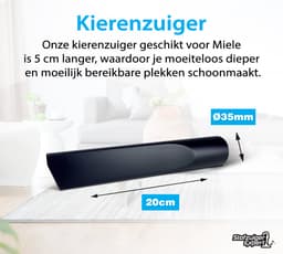 Kierenzuiger geschikt voor Miele stofzuigers - 20cm Kierenzuigmond - Extra Lang voor beter bereik - Accessoire Geschikt voor Miele GUARD L1, M1, S1, C3, C2, C1, S8, S6, S5, S4, S2, S8000, S6000, S5000, S4000, S2000, S700, S500, S400 en S300 Series — thumbnail 2