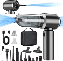 3-in-1 Draadloze Handstofzuiger met Accu – 18.000 Pa Zuigkracht – Elektrische Stofblazer & Luchtpomp – HEPA Filter – USB-C Oplaadbaar – Inclusief Opzetstukken — thumbnail 1