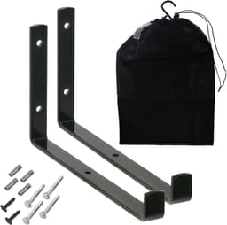 Stofzuiger Opbergrek - Wandhouder Beugel - Ordelijk Huis - Heavy Duty Staal - 2 Beugels + Tas - Zwart — thumbnail 3