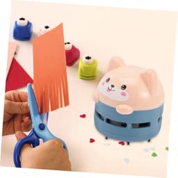 Mini Stofzuiger - Tafelveger - Bureau Schoonmaken - Draadloos Oplaadbaar - 10x8cm - Lichtbruin — thumbnail 3