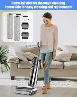 Vervangende rolborstels en filters geschikt voor Tineco Floor One S5 nat- en droogstofzuiger, inclusief 2 rolborstels, 2 filters en 1 reinigingsborstel. — thumbnail 4