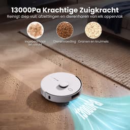 AIRROBO L60 – Robotstofzuiger – met dweilfunctie en oplaadstation – voorzien van rubberen borstels, waardoor snoeren niet verstrikt raken – bijzonder geschikt voor het verwijderen van dierenharen – 13000 Pa – gebruiksduur 240 minuten — thumbnail 4