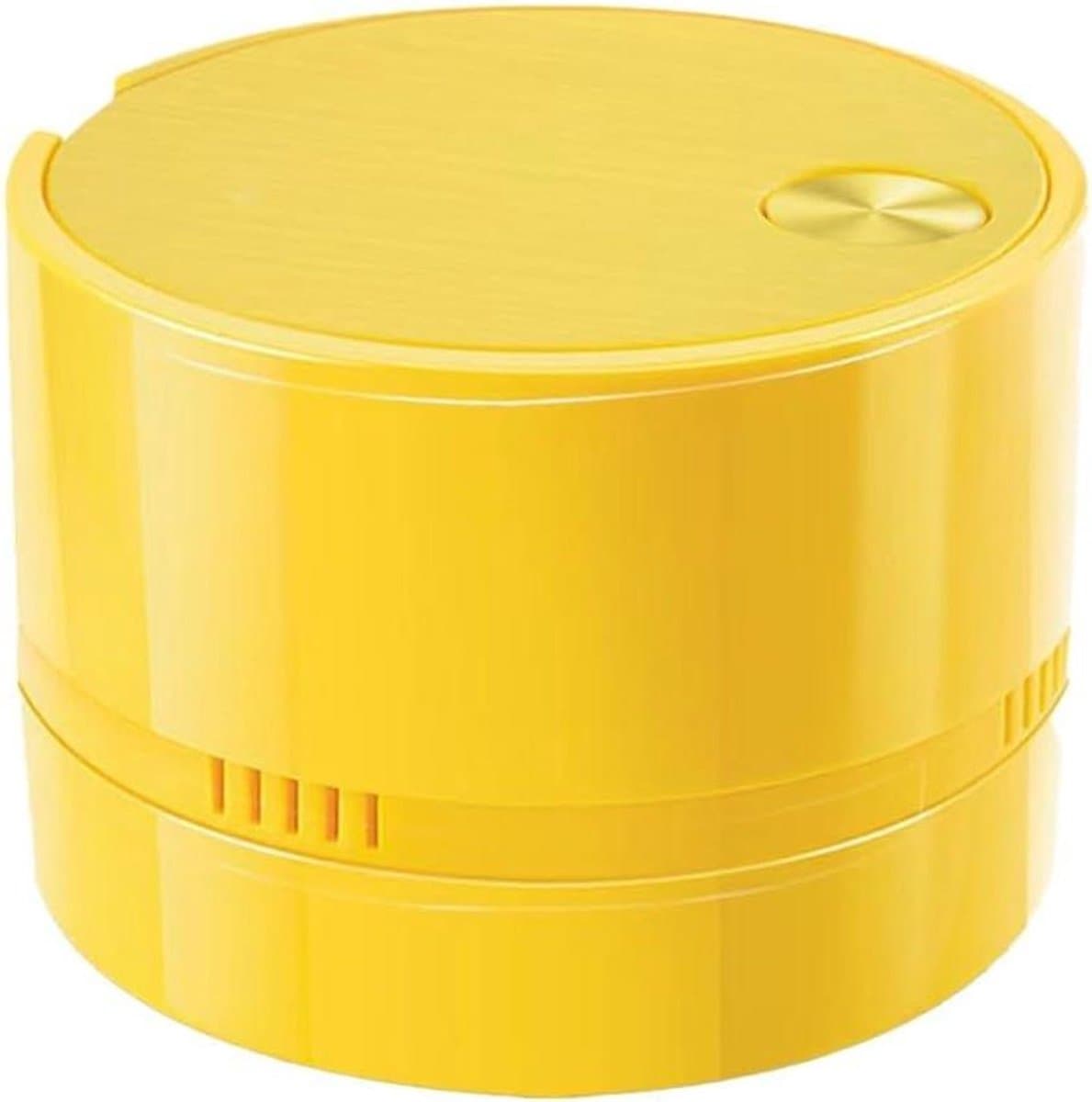 Desktop Stofzuiger - Mini Stofzuiger - Bureau Reinigen - Hoge Zuigkracht - 9 x 7.8 cm - Geel — afbeelding 1