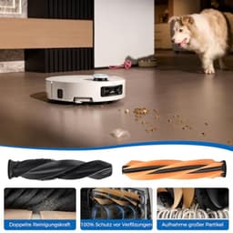 PromoHome Set van 22 accessoires voor Dreame Aqua10 Ultra Roller Complete robotstofzuiger - 2 hoofdborstels, 6 stofzakken, 2 wrijfrollen, 4 filters, 6 zijborstels, 1 reinigingsborstel — thumbnail 5