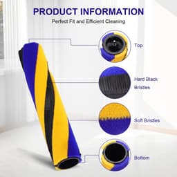 2 zachte borstelkoppen Geschikt voor de Dyson V15 stofzuiger: een vloerborstel, een rolborstel en een hoofdborstel. — thumbnail 2