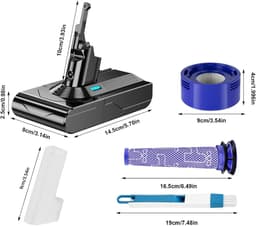 6000mAh Accu Voor Dyson V8 - Vervangende Accu Voor De V8 Sv10 Stofzuiger - Vacuümbatterij — thumbnail 3