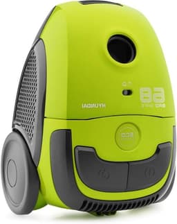 Stofzuiger met zak - Cilinderstofzuiger ECO - Huis reinigen - ECO-motor lager verbruik - 2L volume - Groen — thumbnail 1